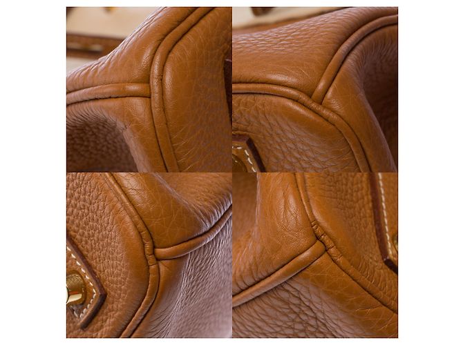 Hermès Borsa HERMES Birkin 35 in Pelle Oro - 103647 D'oro - vista 12