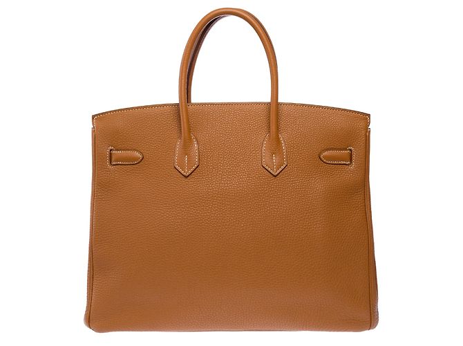 Hermès Borsa HERMES Birkin 35 in Pelle Oro - 103647 D'oro - vista 4