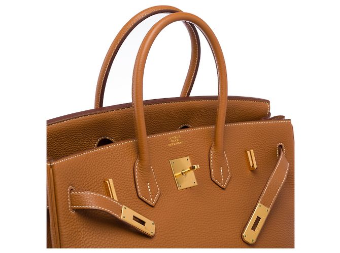 Hermès Borsa HERMES Birkin 35 in Pelle Oro - 103647 D'oro - vista 7
