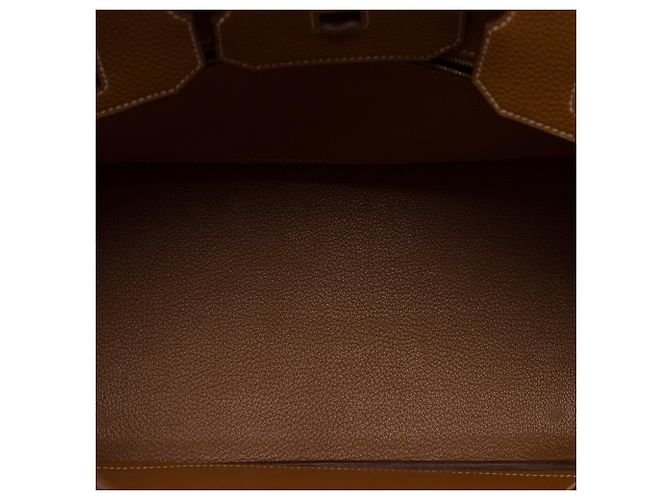 Hermès Borsa HERMES Birkin 35 in Pelle Oro - 103647 D'oro - vista 9