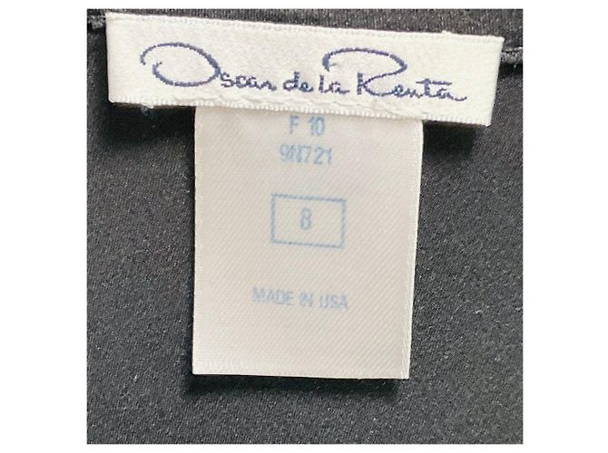 Camicetta in seta nera drappeggiata a maniche lunghe Oscar de la Renta Nero - vista 3