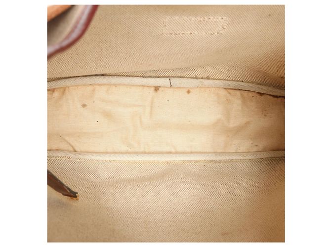 Trim Hermès Borsa a tracolla Hermes Sako Toile H Marrone O:1985 Beige - vista 12