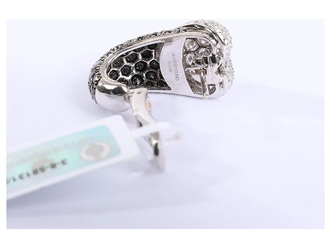 Orecchini De Grisogono Heart White x Black Diamond WG Bianco - vista 7
