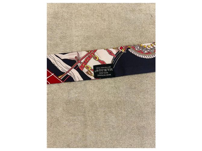 Hermès Twilly in seta Grand Apparat Multicolore - vista 4