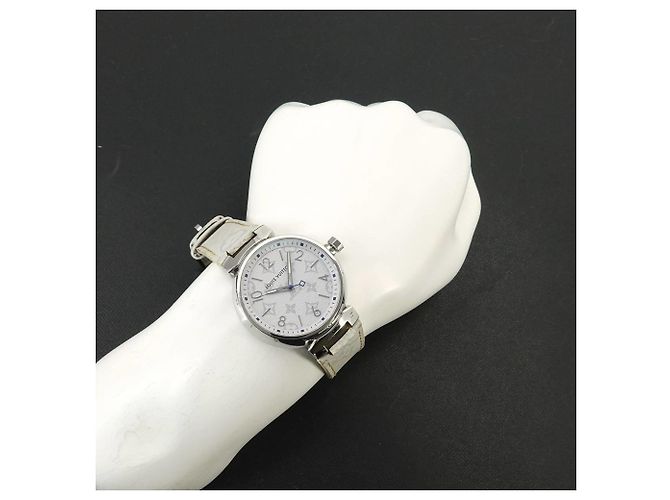 Relógio Louis Vuitton Tambour GM Monogram White - vista 3