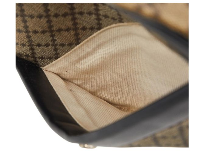 Clutch Gucci Diamante Second Bag Nero Beige - vista 8