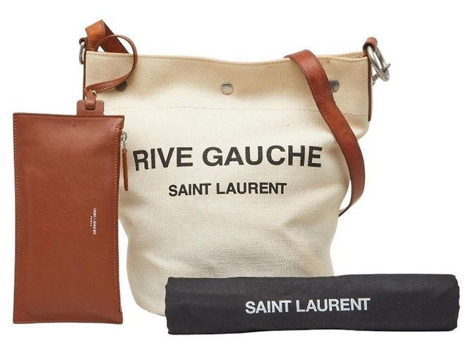 Borsa a tracolla crossbody Saint Laurent Rive Gauche Marrone Crudo - vista 12