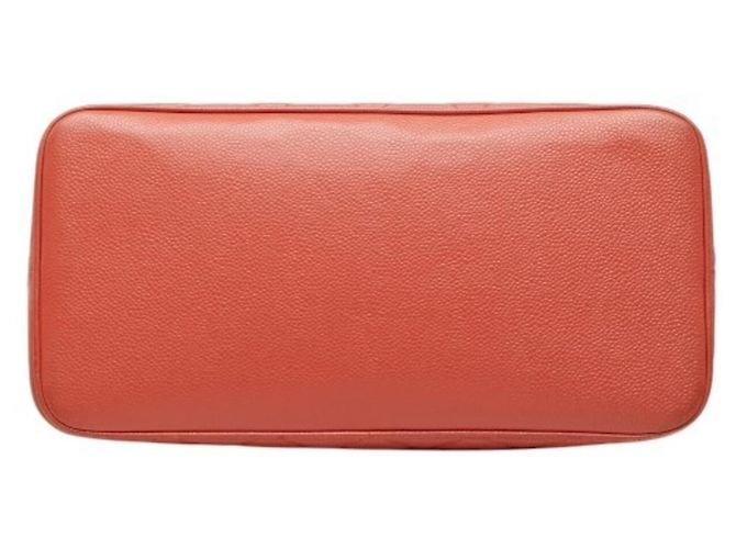 Borsa Tote Chanel Matelassé Orange Caviar Leather Arancione - vista 3