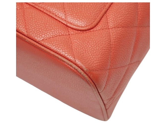 Borsa Tote Chanel Matelassé Orange Caviar Leather Arancione - vista 4