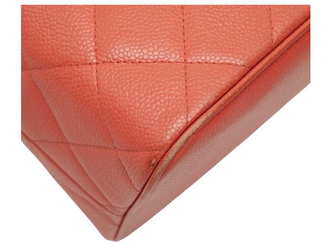 Borsa Tote Chanel Matelassé Orange Caviar Leather Arancione - vista 6