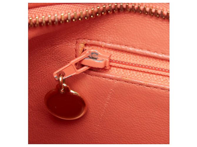 Borsa Tote Chanel Matelassé Orange Caviar Leather Arancione - vista 9