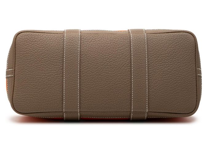 Hermès Borsa Tote Hermes Garden Party TPM Arancione Taupe - vista 3