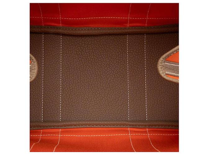 Hermès Borsa Tote Hermes Garden Party TPM Arancione Taupe - vista 4