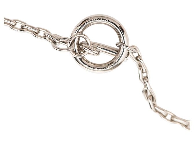 Hermès Collana Chaine d'Ancre Hermes Marrone Argento - vista 6