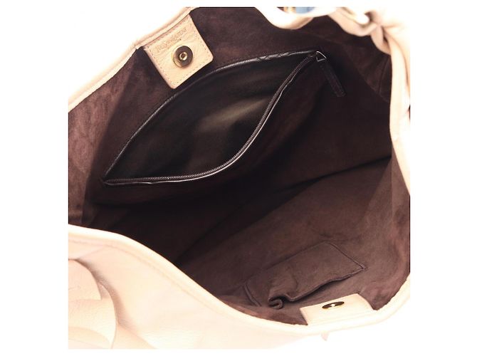Borsa a Spalla Yves Saint Laurent Tropez Beige - vista 3