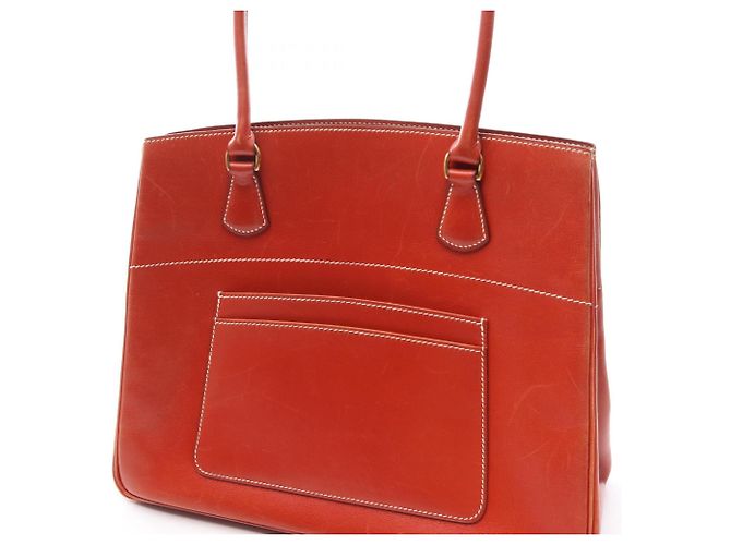 Hermès La Tote Bag Braun Box Calf Leder - Ansicht 12