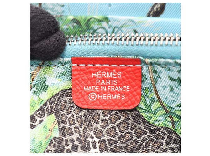 Cartera larga de seda Azap de Hermès Roja - vista 4