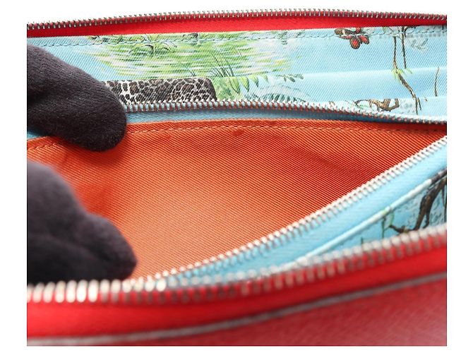 Cartera larga de seda Azap de Hermès Roja - vista 7
