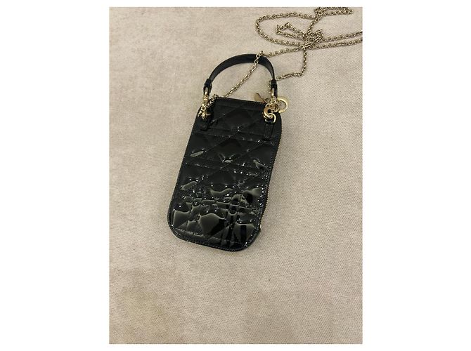 Dior Lady Dior Custodia Smartphone Vernice Nera Nero - vista 10