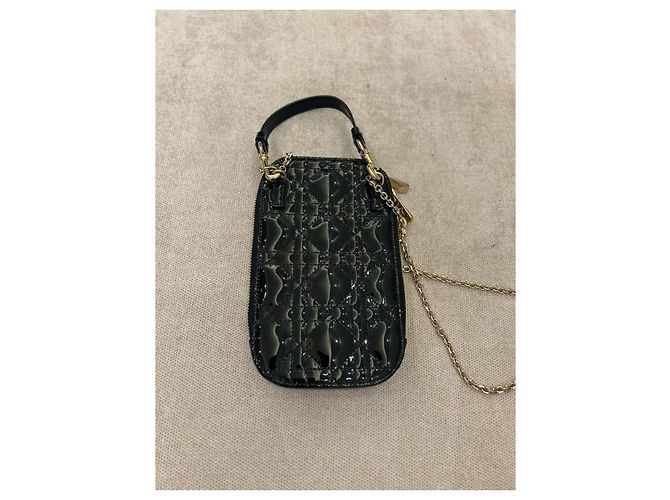 Dior Lady Dior Custodia Smartphone Vernice Nera Nero - vista 6