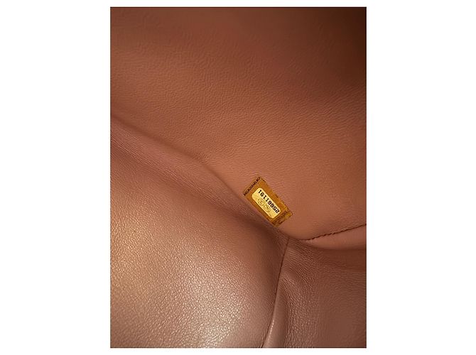 Chanel sequin and leather backpack Pink Beige Grey - view 10