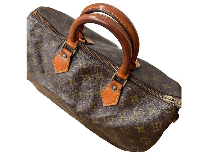 Louis Vuitton Speedy 35 Marrone D'oro - vista 4