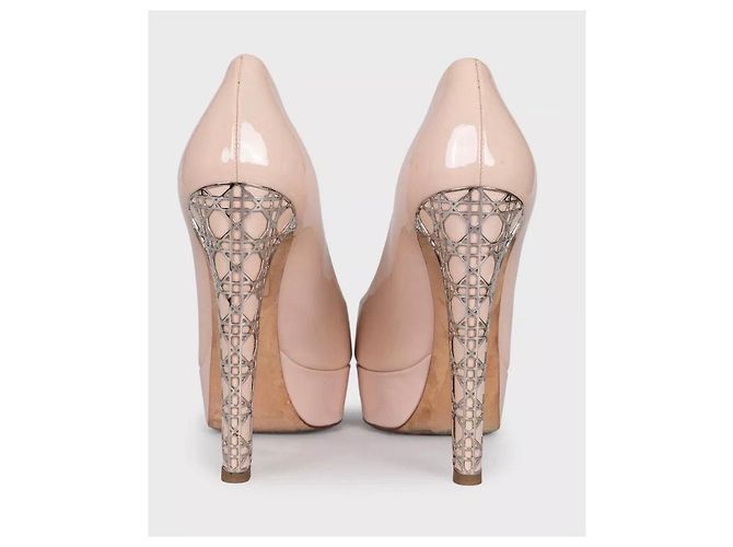 Christian Dior Dior Lackschuhe mit silbernem Zierabsatz 37.5 Gebraucht - Ansicht 4