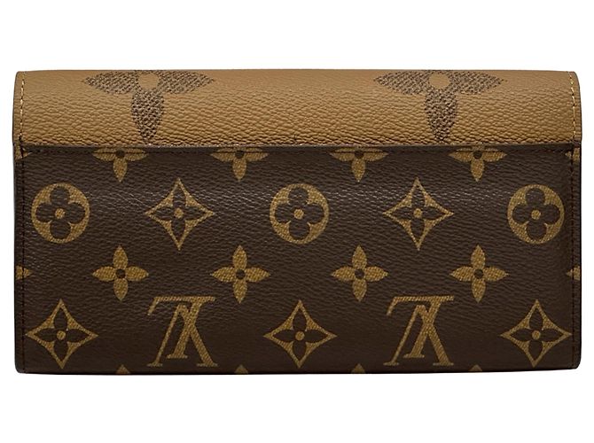 Cartera Louis Vuitton Monogram Giant Reverse Castaño - vista 2