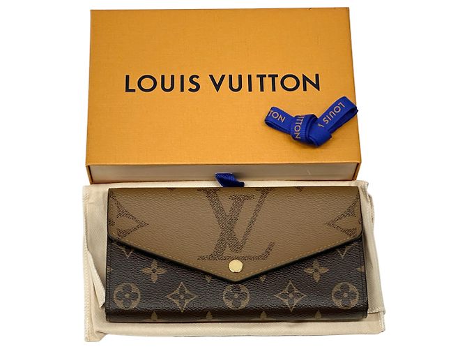 Cartera Louis Vuitton Monogram Giant Reverse Castaño - vista 7