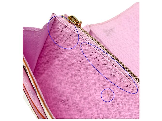 Sarah Louis Vuitton Monogram Multicolore Long Wallet Pink White - view 11