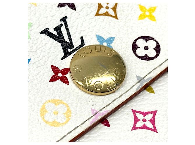 Sarah Louis Vuitton Monogram Multicolore Long Wallet Pink White - view 13