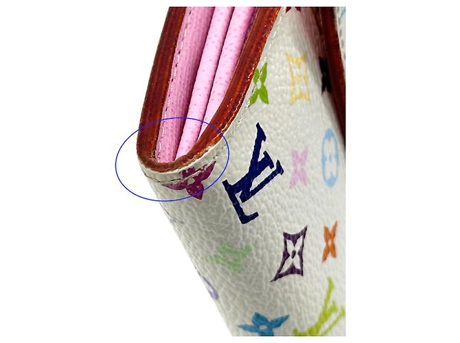 Sarah Louis Vuitton Monogram Multicolore Long Wallet Pink White - view 15