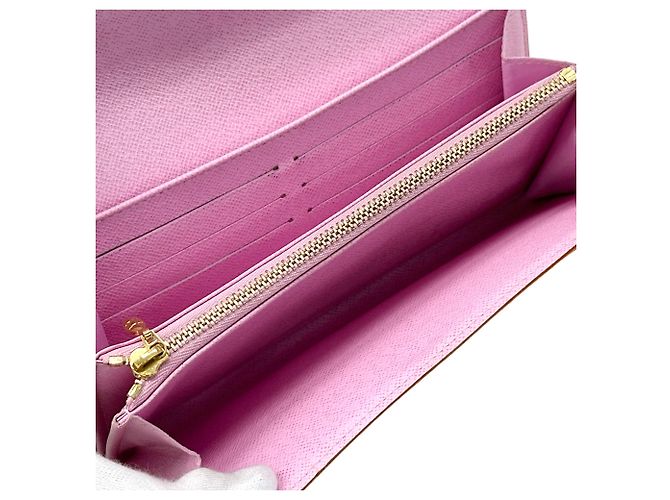 Sarah Louis Vuitton Monogram Multicolore Long Wallet Pink White - view 5