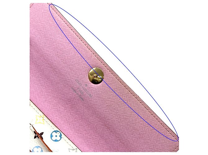 Sarah Louis Vuitton Monogram Multicolore Long Wallet Pink White - view 8