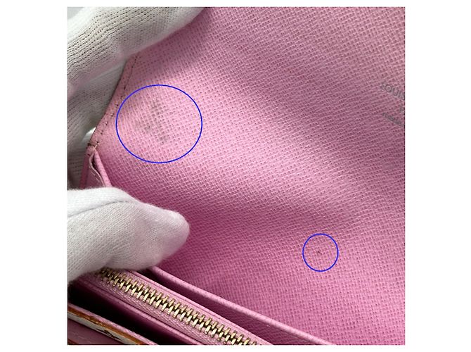 Sarah Louis Vuitton Monogram Multicolore Long Wallet Pink White - view 9
