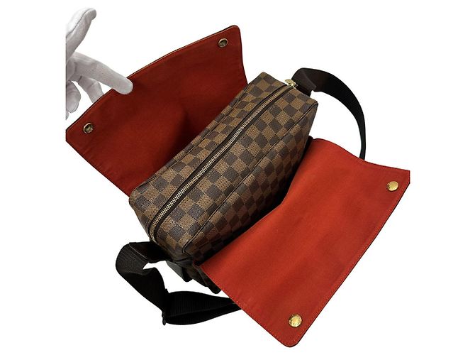 Borsa a tracolla Louis Vuitton in tela Damier Damier ebene - vista 10