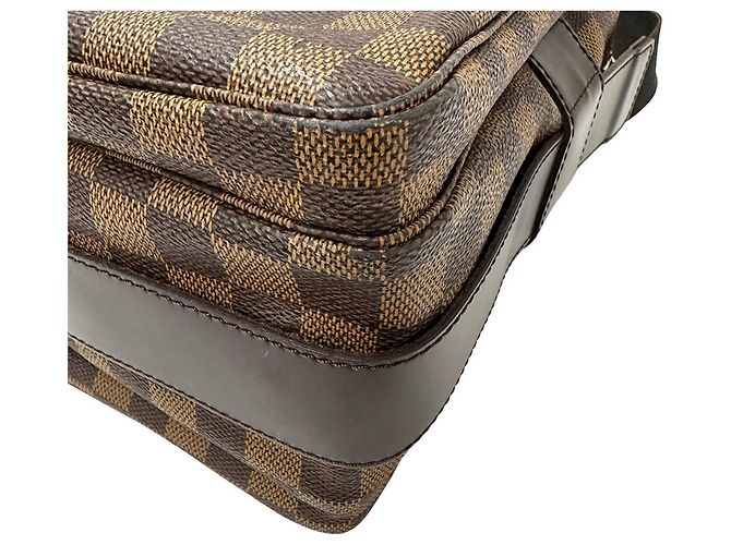 Borsa a tracolla Louis Vuitton in tela Damier Damier ebene - vista 5