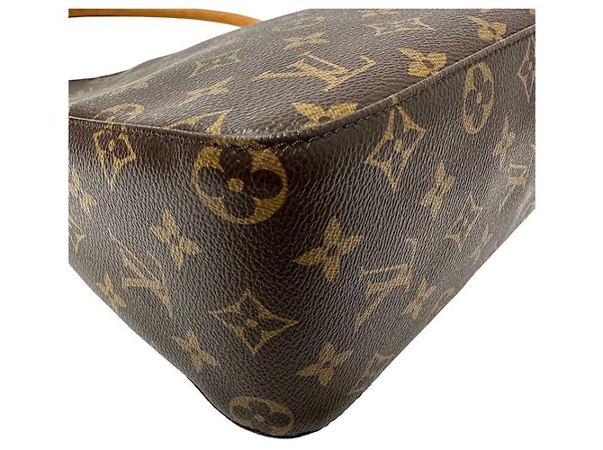 Looping Borsa a tracolla in tela Monogram Louis Vuitton Marrone - vista 4