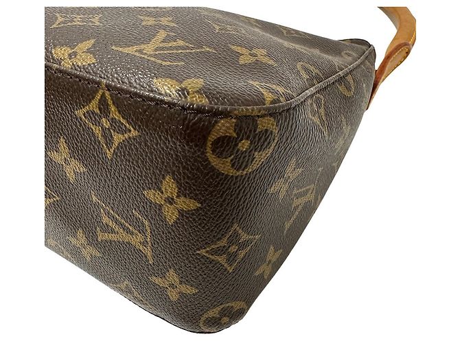 Looping Borsa a tracolla in tela Monogram Louis Vuitton Marrone - vista 5