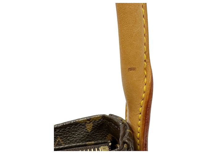 Looping Borsa a tracolla in tela Monogram Louis Vuitton Marrone - vista 9
