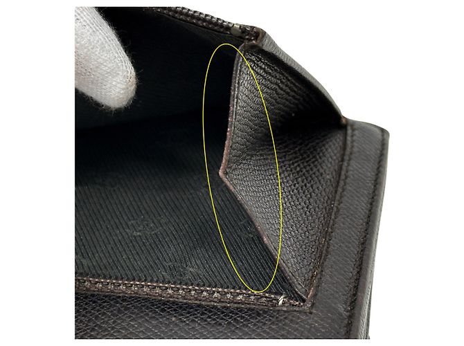 Chanel Bi-Fold Ledergeldbörse Dunkelbraun - Ansicht 11