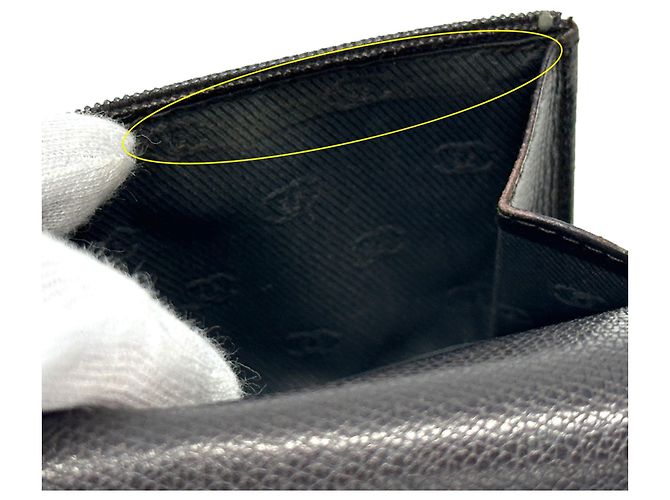 Chanel Bi-Fold Ledergeldbörse Dunkelbraun - Ansicht 12