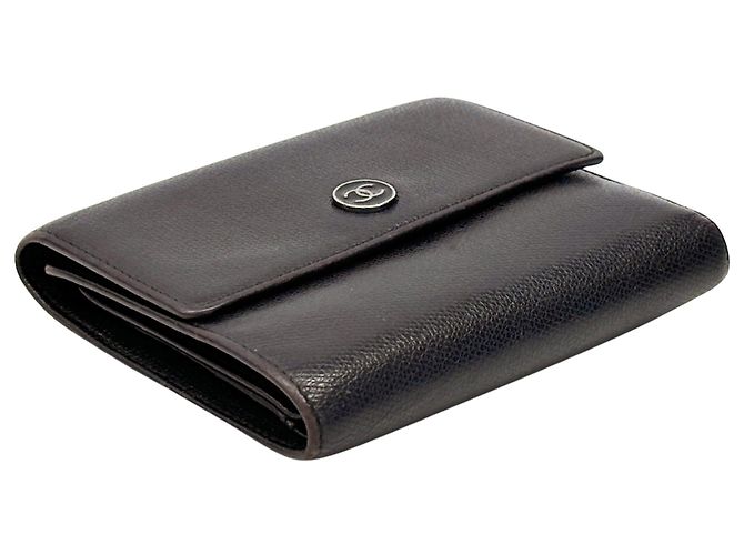 Chanel Bi-Fold Ledergeldbörse Dunkelbraun - Ansicht 3