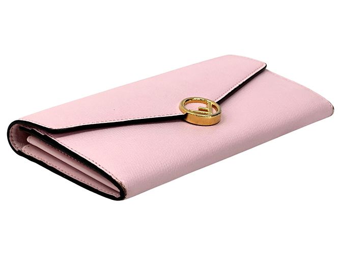 Fendi Long Leather Wallet Pink Golden - view 3