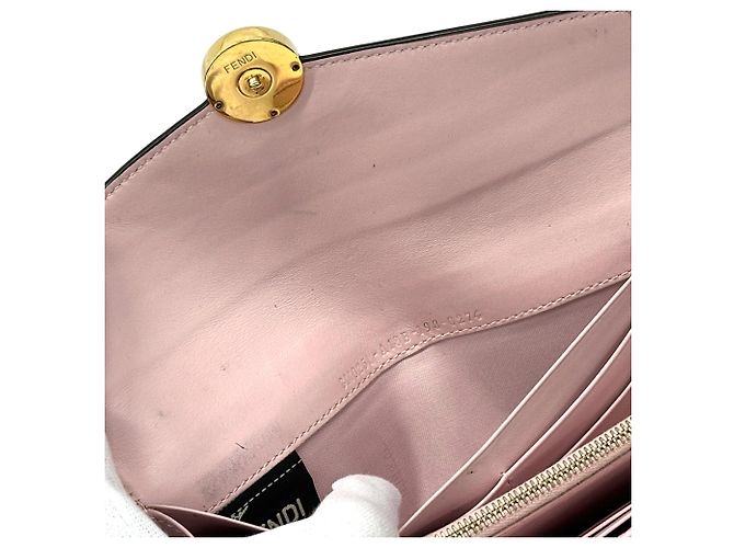 Fendi Long Leather Wallet Pink Golden - view 6