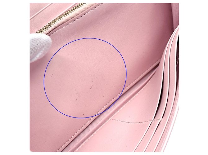 Fendi Long Leather Wallet Pink Golden - view 7