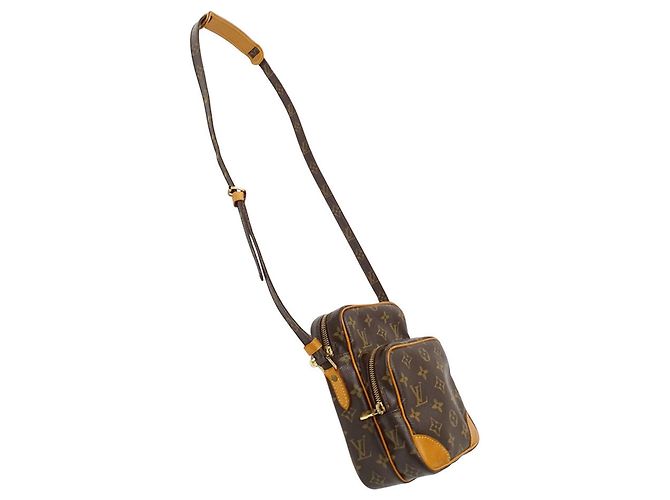 Borsa a tracolla Louis Vuitton in tela Monogram da donna Marrone - vista 4