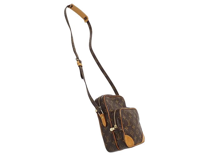 Borsa a tracolla in tela Monogram Louis Vuitton Marrone - vista 4