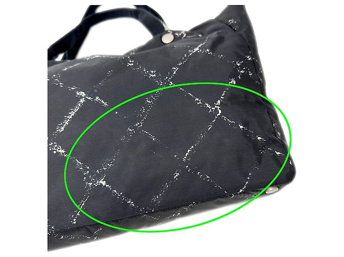 Borsa Tote in Nylon Nero Chanel - vista 13