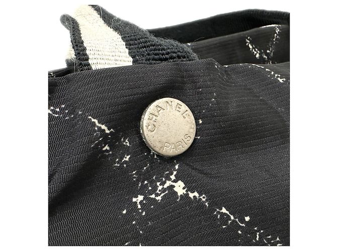 Borsa Tote in Nylon Nero Chanel - vista 14